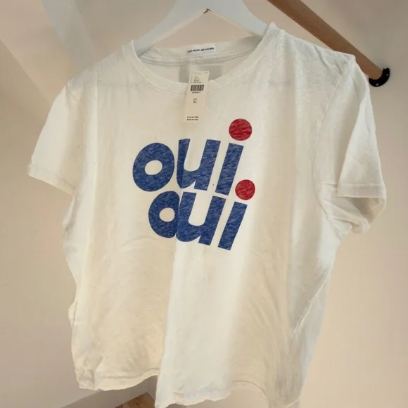 New Oui Oui Graphic T-Shirt by Mother XL - Picture 1 of 3